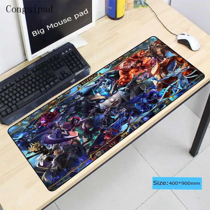 Congsipad League of legends Large Gaming Mouse Pad Gamer Locking Edge Keyboard Mouse Mat Gaming Mou