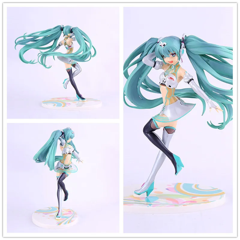 2017 аниме Hatsune Miku Figma Racing девушка ПВХ Фигурки Модель игрушки куклы Brinquedos 20 см|hatsune miku