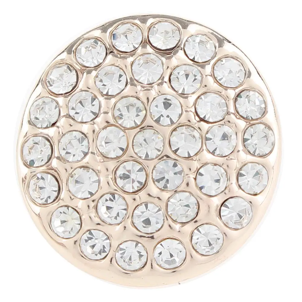 

Jayna Lee Golden 18mm 20mm White Crystal Snap Charm Pops Fit Ginger Snaps Interchangeable Jewelry for women men gifts GJS7054