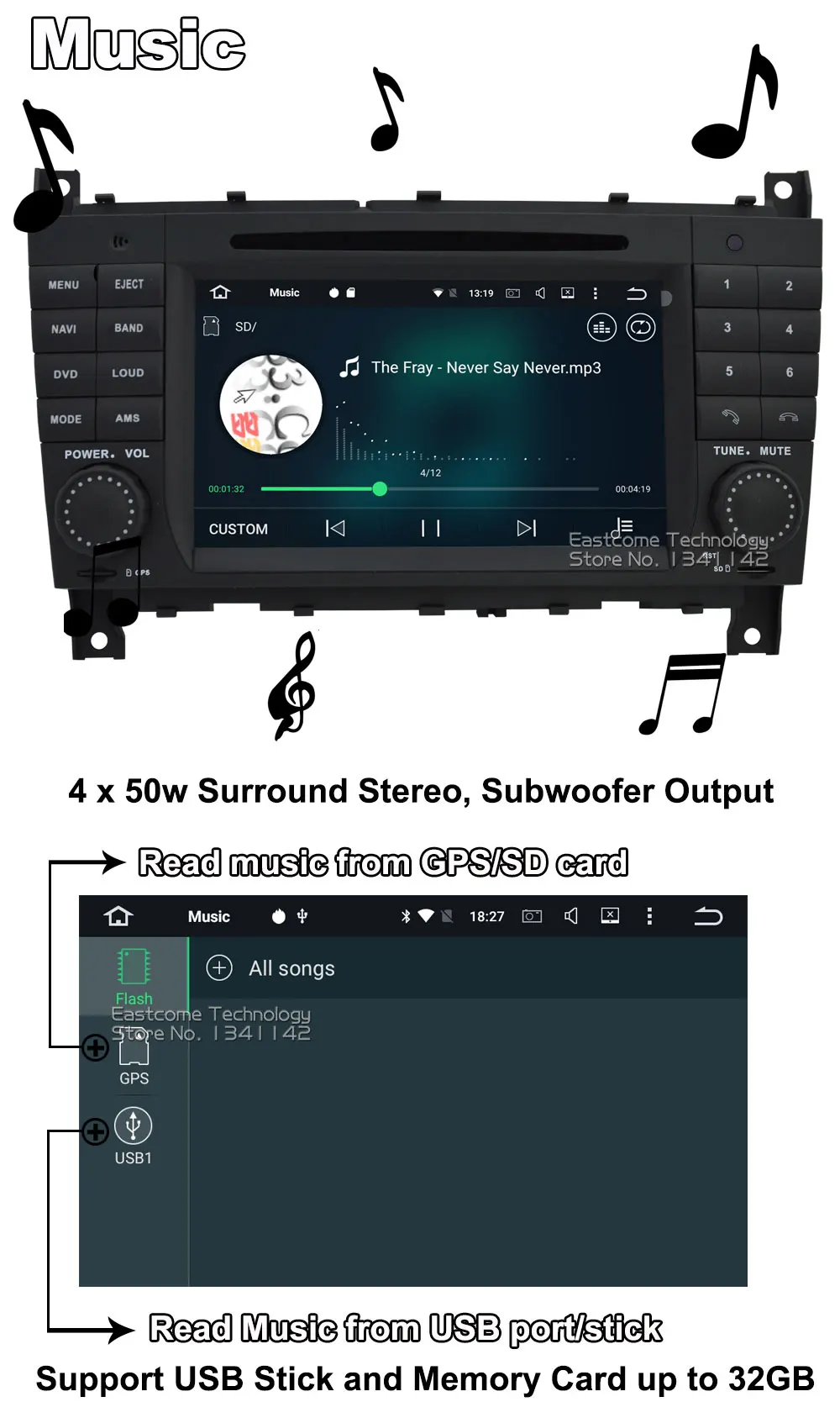 Best Pure Android 6.01 Car DVD for Mercedes-Benz C Class W203 CLC Class CLC W203 CLK Class W209 With Octa Core Radio Bluetooth 18