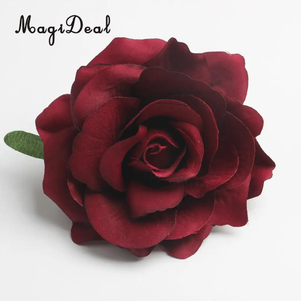 MagiDeal Beautiful 10Pcs Artificial Silk Rose Buds Flower Head DIY for Wedding Dress Enterpiece Embellishments Craft 10 Colors