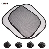 2 шт. 44*36 см Черный Автомобильный солнцезащитный козырек боковая задняя оконная стеклянная Солнцезащитная крышка козырек щит экран Солнечная Защитная сетка крышка - изображение