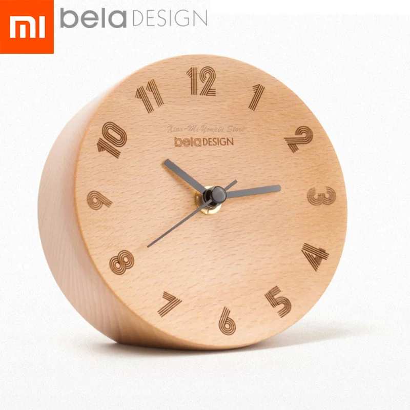 Xiaomi Mijia Beladesign будильник из бука деревянные бесшумные настольные часы для Xiaomi умный дом