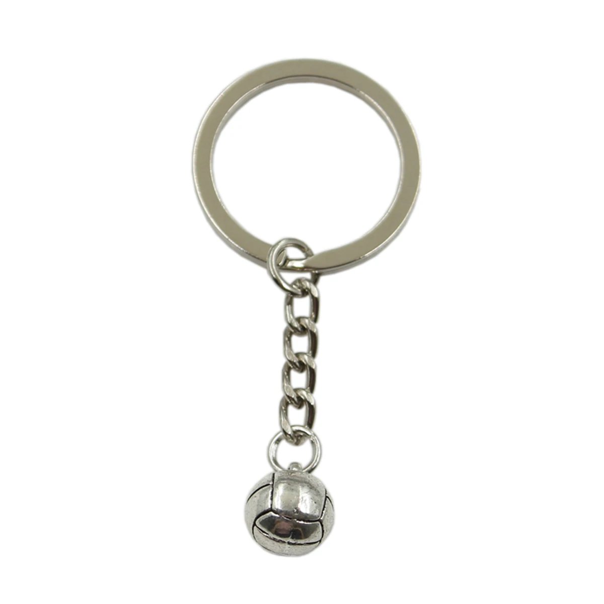 

New Hot Men Key Ring Metal Key Chain Keychain Gift Jewelry Silver 3D volleyball Pendant great promotion
