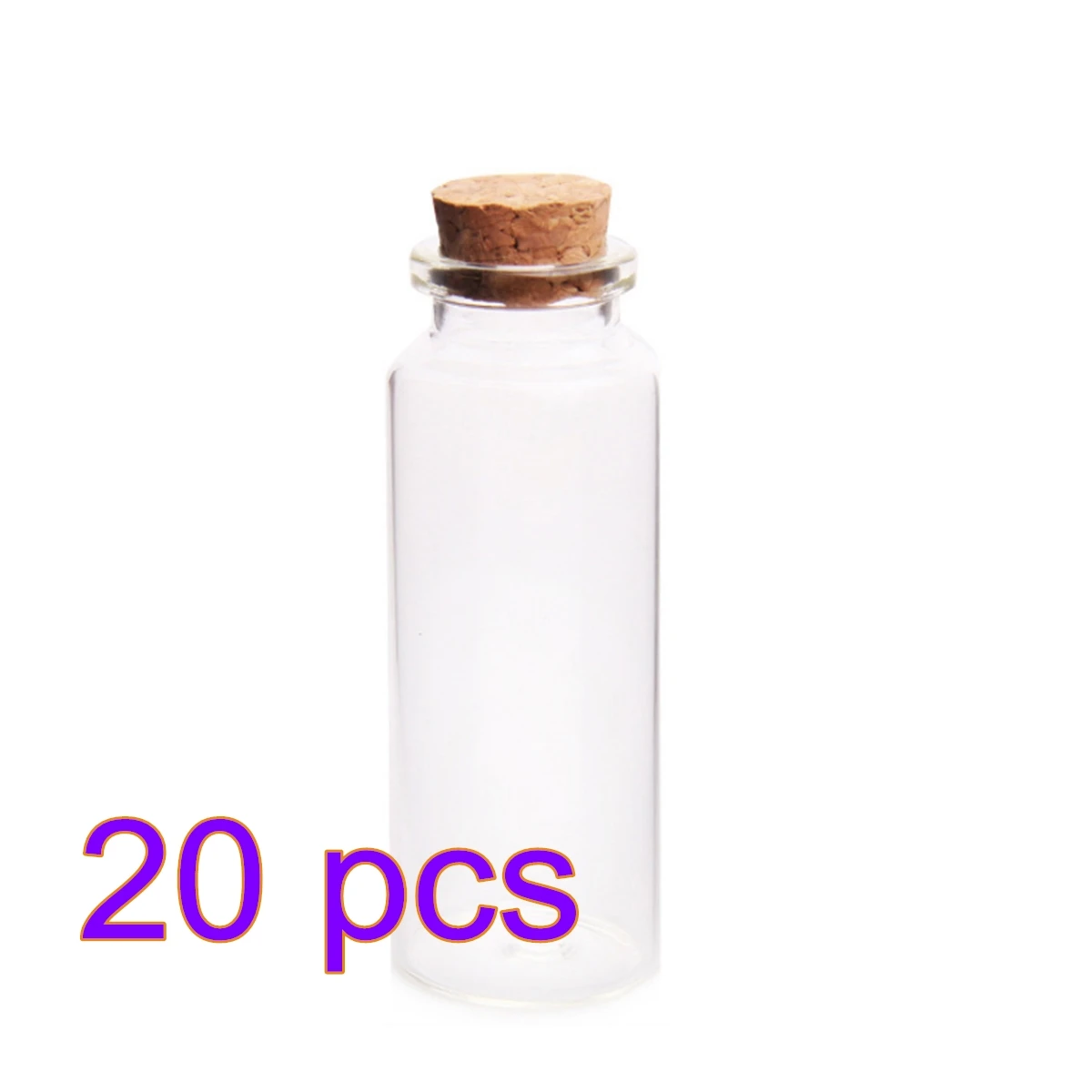 

10pcs/ 20pcs 30*80MM 40ML Small Glass Bottles Wishing Bottle Empty Sample Jars With Cork Stopper Wedding Decoration Bottle Glass