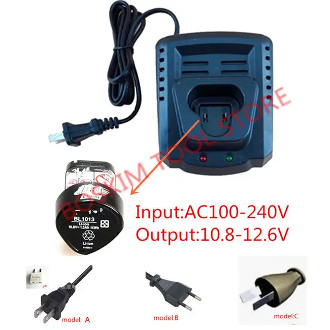 AC110-240V заменить Зарядное устройство для Makita BL1013 BL1014 10,8 В 12 В литий-ионный Батарея DC10WA DC10WB DF030D DF330D DF030DWE TD090D HP330D