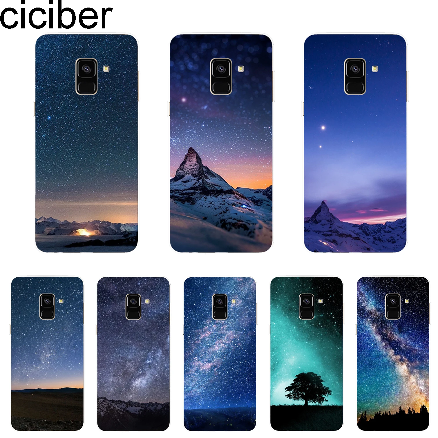 ciciber Cover For Samsung Galaxy A8 A9 A7 A6 A5 S 2016 2017 2018 Star C 9 8 7 5 Pro Plus Phone Cases Soft TPU Northern Lights |
