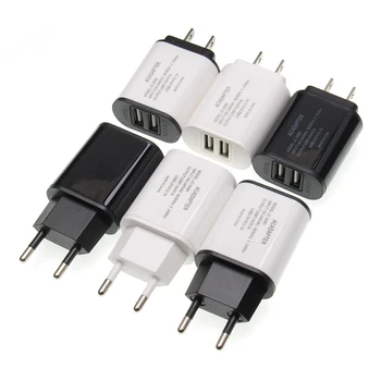 

Full 5V 2A USB Charger 2 Ports Smart Mobile Phone Charger For iPhone Samsung Xiaomi Tablet Power Wall Travel Adapter EU/US Plug