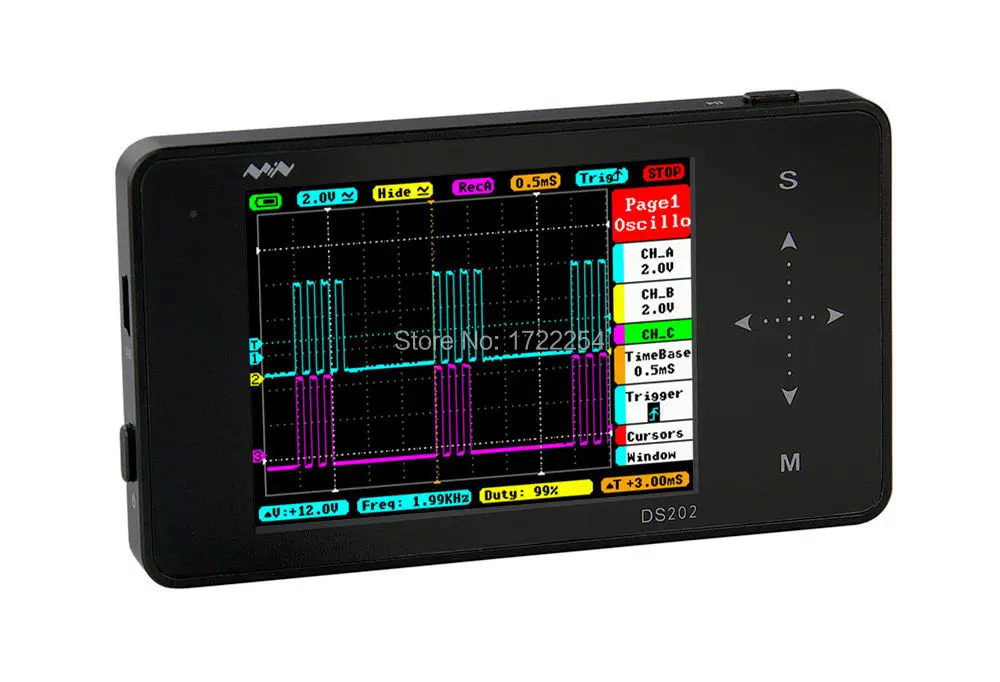 

FREE SHIPPING DS202 Bandwidth 2 CH 1MHz Mini Portable Pocket Handheld Digital Oscilloscope