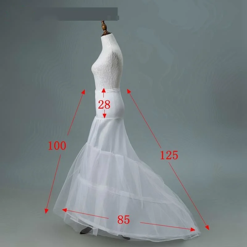 

New 2 Bone Mermaid Tailing Petticoat Fish Tail Underskirts Crinoline For Wedding Prom Dresses