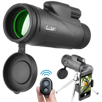 

12x50 High Power Telescope Monocular Waterproof Monocular Scope with Tripod and Smartphone Adapter for Travelling, Bird Watching