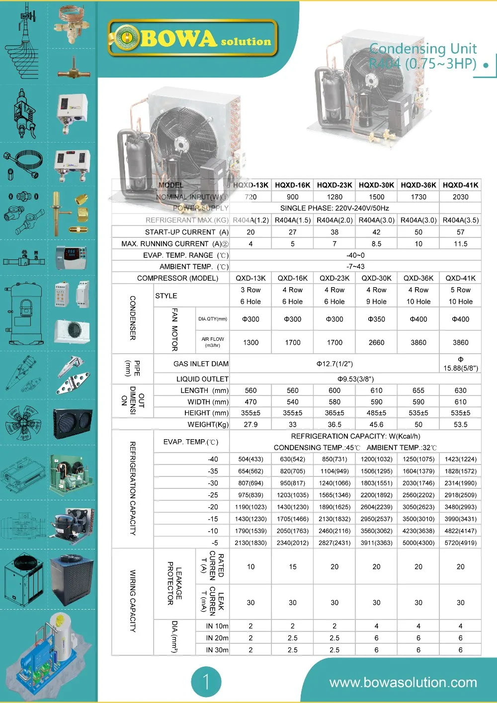 1.25HP R404a низко Температурное охлаждение завода для холодильной стойки