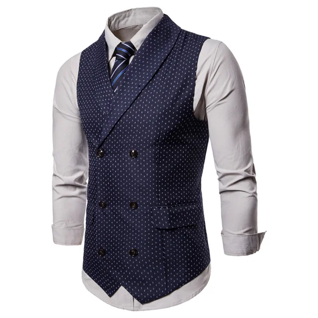Aliexpress.com : Buy White Slim Fit Double Breasted Suit Vest Men 2018 ...