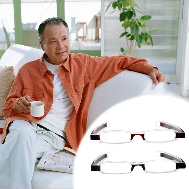 Прочный 360 градусов вращения складные очки для чтения очки диоптрий шик