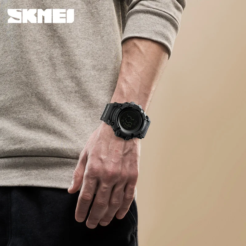 Цифровые наручные часы SKMEI телефон с измерением подсчетов термометр компас