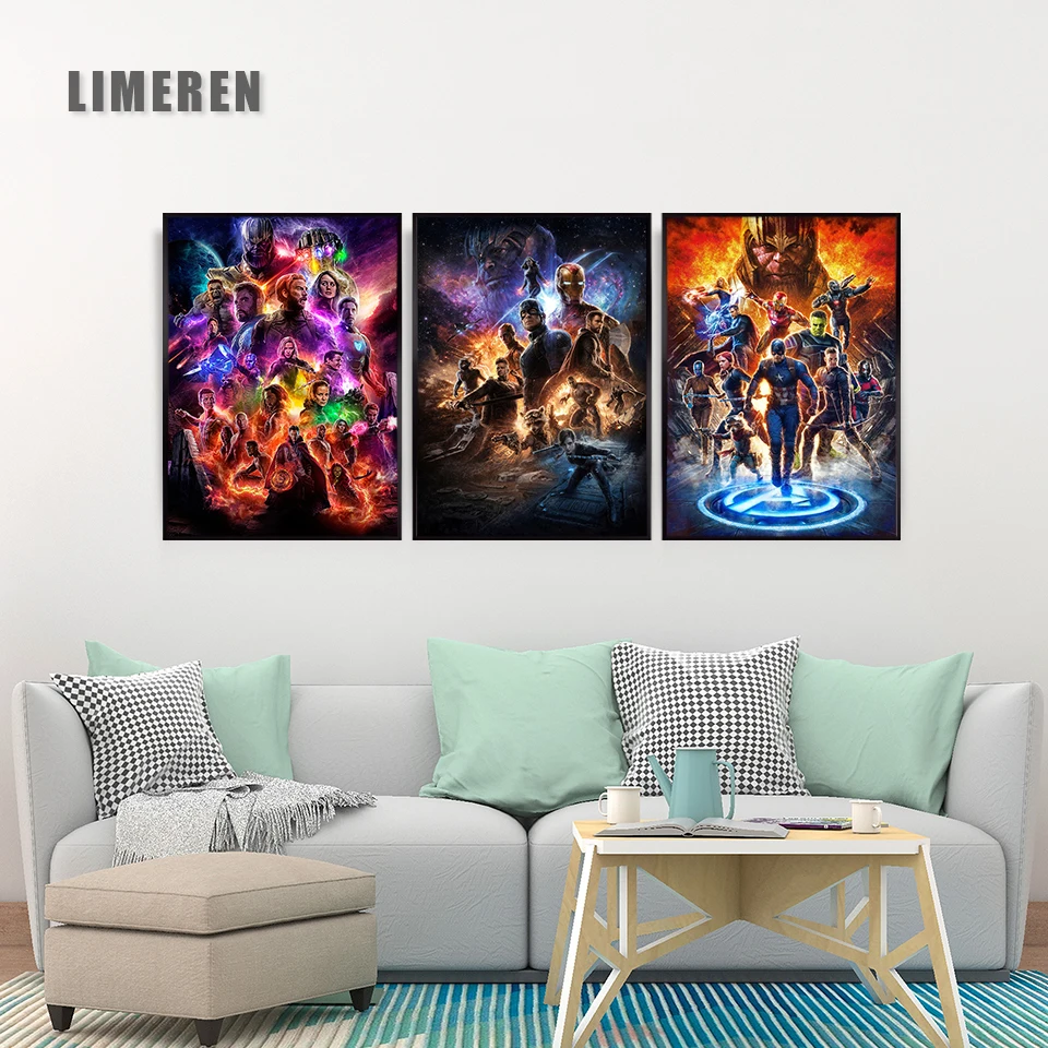 

Posters and Prints Marvel Cinematic Universe COLLAGE Avengers Art Poster marvel End Game Wall Picture Canvas Painting
