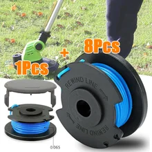 2019 Grass Trimmer String Spools With Spool Cover Plastic+Nylon Line Diameter 0.065 Inch Fit For Ryobi One+AC14RL3A Lawn Mower craftsman automatic feed spool with nylon line replacement 71 85942