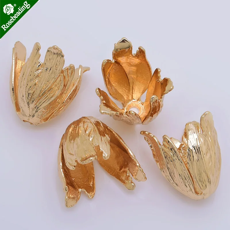 

13.6x22mm Tulip Bead Caps,end cap,Flower Bead Caps,sold 5pcs/lot