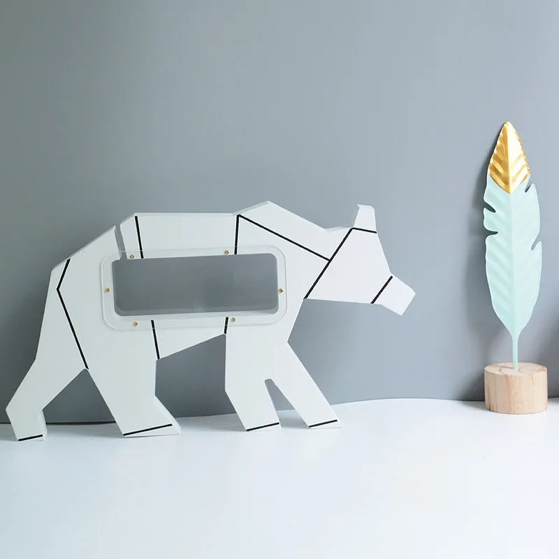 

Nordic Home Furniture Geometry Polar Bear Style Savings Can Room Decoration Ornaments Social Photography Simple White Bear