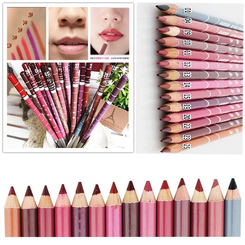 

12pcs/lot 15CM Waterproof Lip Liner Pencil Women's Professional Long Lasting Lipliner Lips Makeup Tools M01248