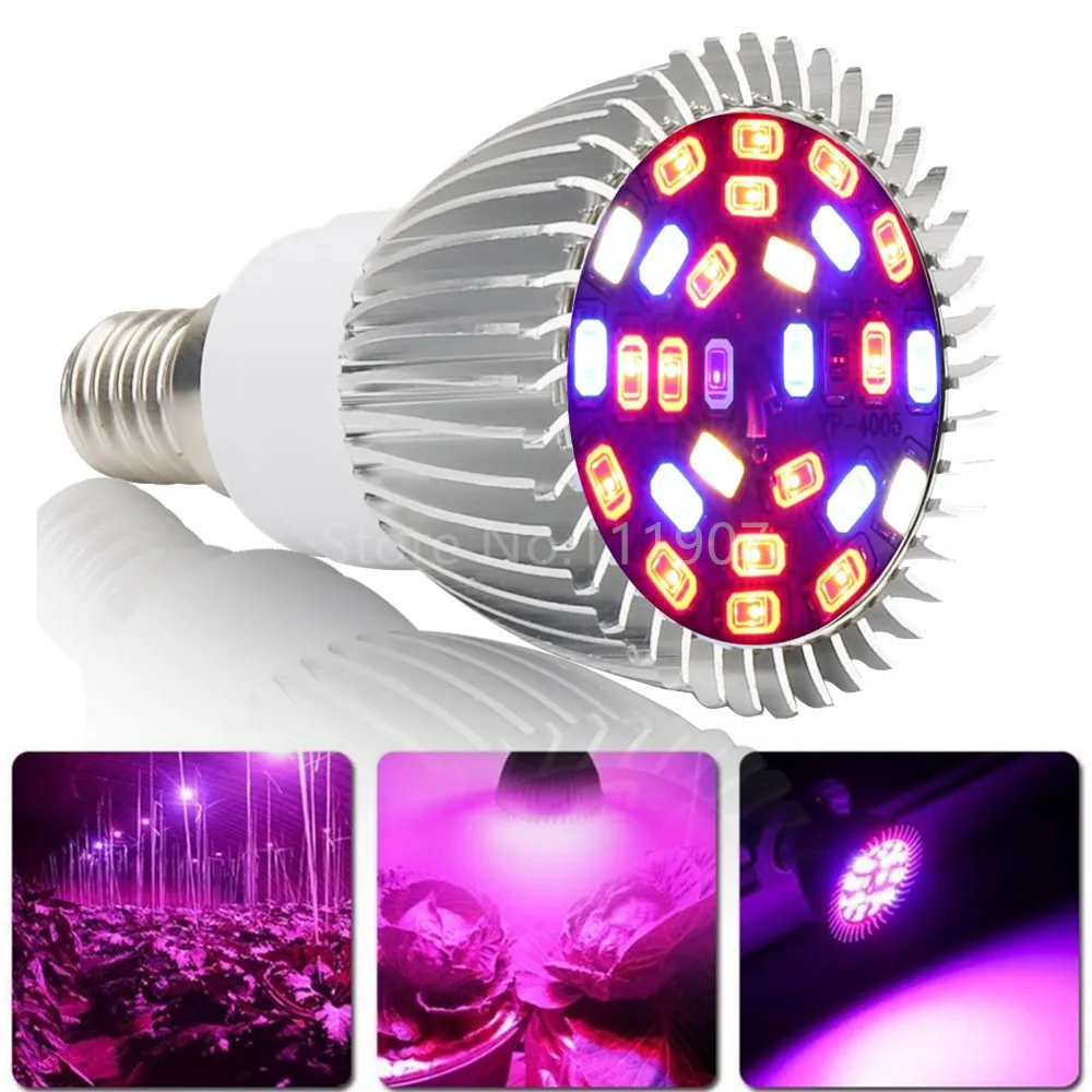 E27 E14 GU10 полный спектр 28 Вт светодиодный Grow Light AC85-265V Выращивание растений методом гидропоники лампы для теплиц для овощей цветок свет Grow Lighting