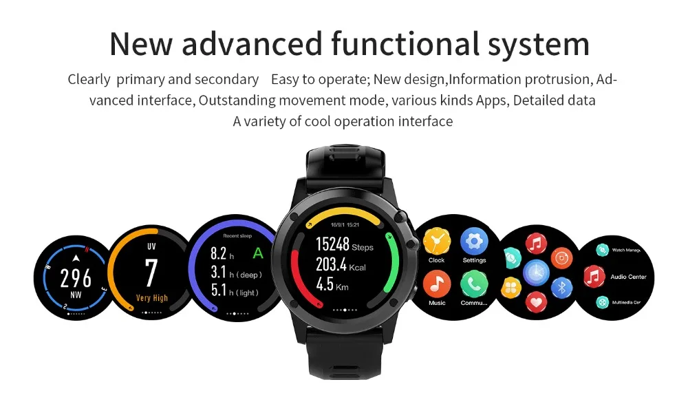 Microwear H1 android 4,4 Смарт часы водонепроницаемые 1,39 дюйма mtk6572 SmartWatch для android iPhone поддержка 3g wifi gps sim GSM WCDMA