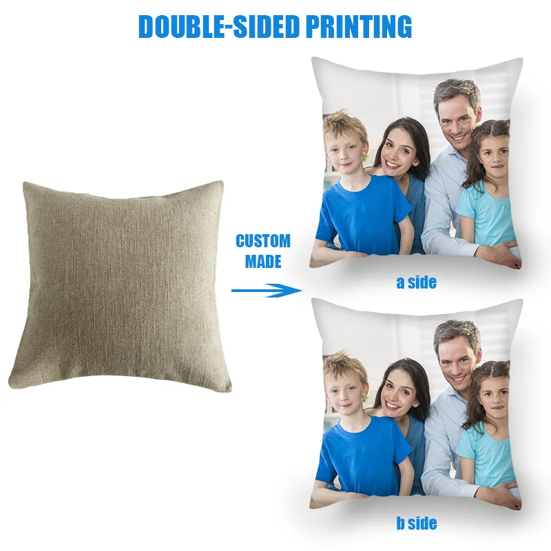 

Fuwatacchi Animal Child Personal Customization Throw Pillow Cover Customize Cushion Cover Linen Pillowcase Print Photo 45cm*45cm