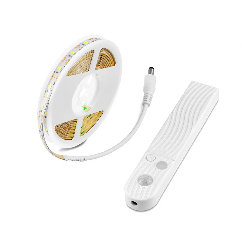 

IP65 Waterproof LED Strip PIR Motion Sensor Light Smart Turn ON OFF Bed Light Flexiable LED Strip lamp For Closet Stairs Kitchen