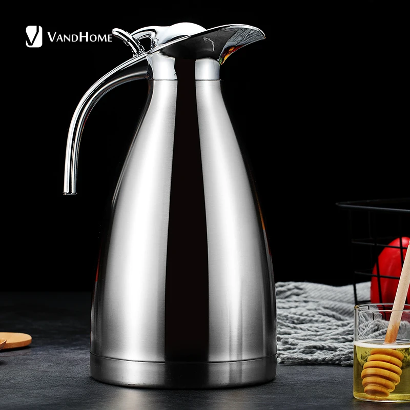 VandHome Термальность воды чайник Вакуумный изоляции термос для воды Чай 304 Нержавеющая сталь Термальность кувшин кухонная посуда для питья