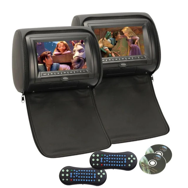 Car Headrest DVD Player Black pillow dvd player Universal Digital