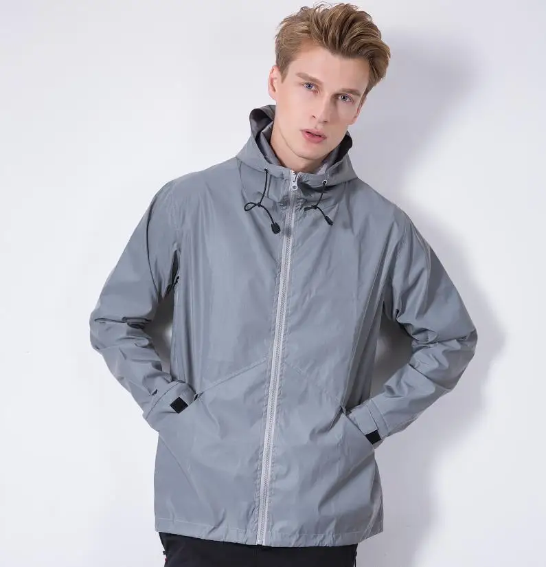 2020Winter men hip hop reflective long jacket night reflect light tail coat windbreaker women harajuku casual hooded jackets 3