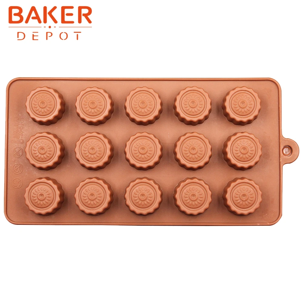 silicone mold Creative round DIY chocolate mold 15 holes ice cube mold