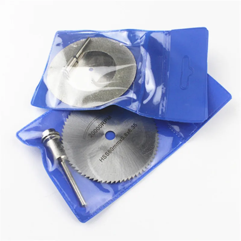 

2pcs/lot HSS Saw Blade + Diamond Abrasive Disc with Rod 50mm 60mm