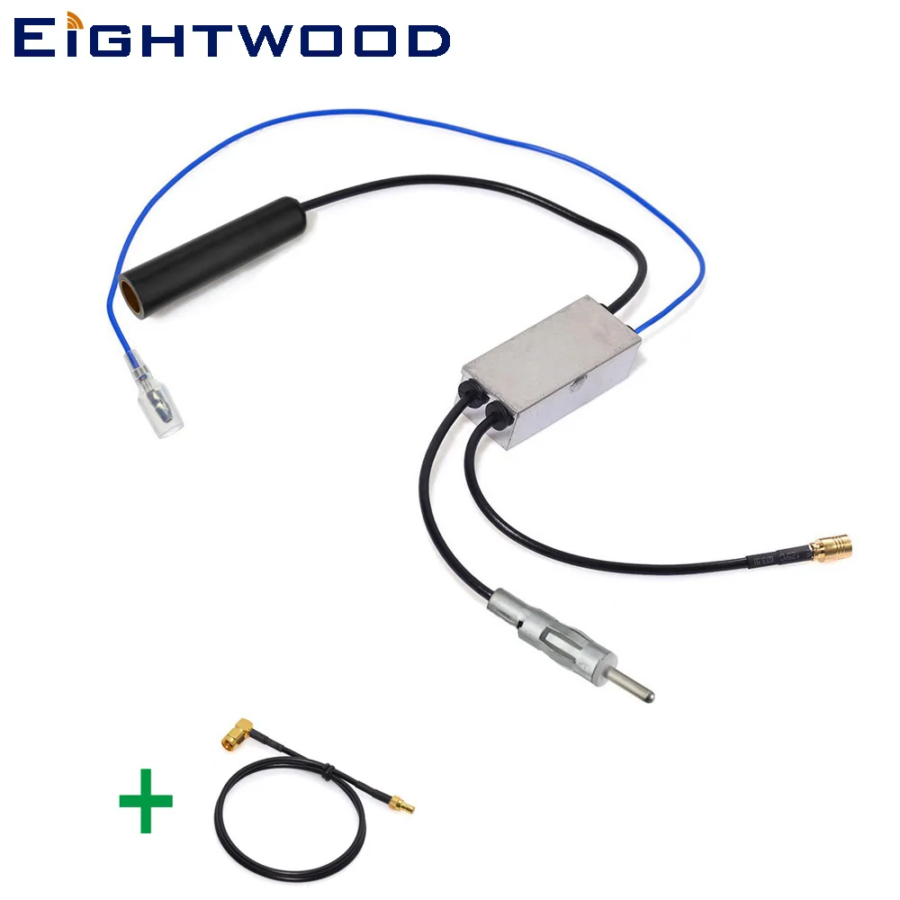 

Eightwood Conversion DAB Car Radio Antenna FM/AM to DAB/FM/AM Aerial Converter/Splitter and SMA to SMB Aerial Adapter Cable