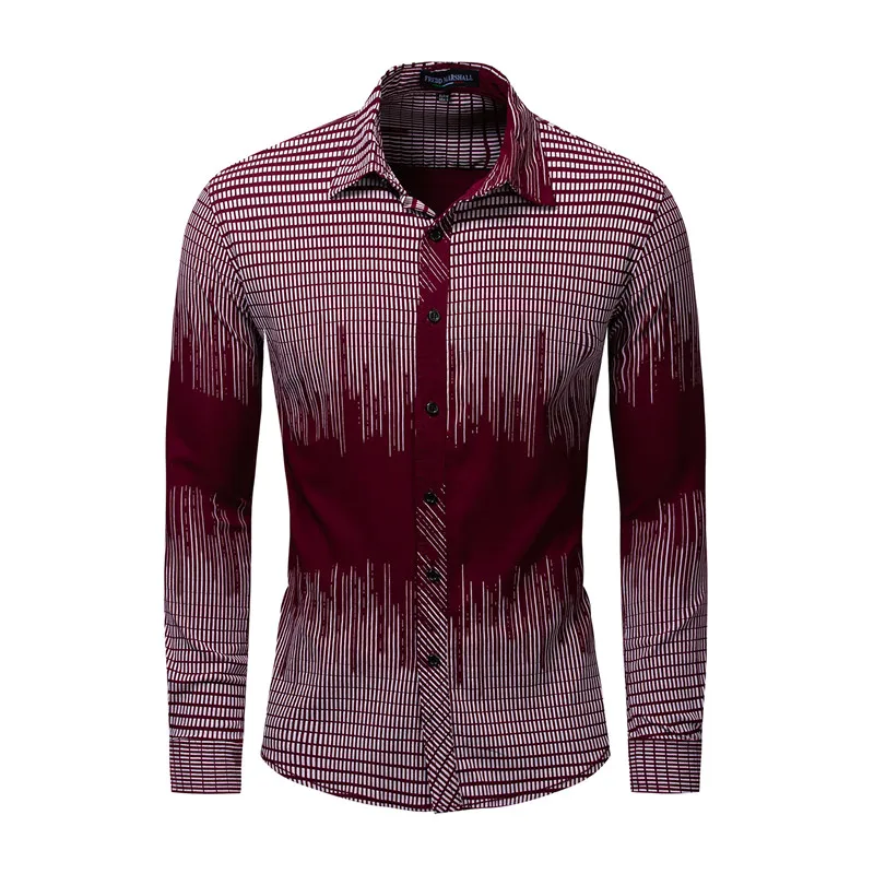 2018 New Fashion Brand Men's Printed Shirt Male Long Sleeve Geometric Patchwork Shirts Casual Dress Shirt Tops Camisa Masculina (14)