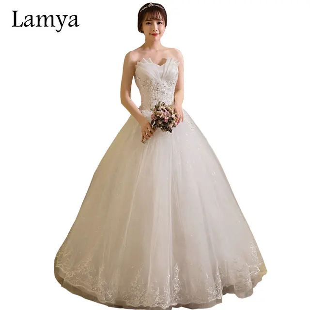 lamya barato vestidos de novia hecho en china 2018 princesa vestido