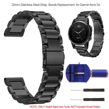 20 мм ремешок из нержавеющей стали с прочной складной металлической застежкой для Garmin fenix 5s/Fenix 5s Plus(не быстрая посадка