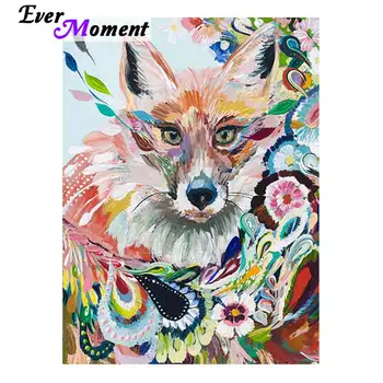 

Ever Moment Diamond Painting Handmade Full Drill Flower Wolf Mosaic Picture Of Rhinestone Diamond Embroidery 5D DIY 3F420