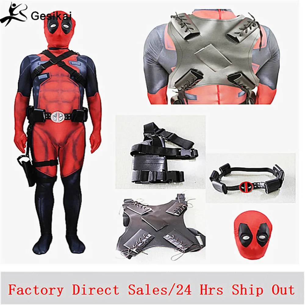 Новый костюм Дэдпула для взрослых мужчин мальчиков спандекс лайкра зентай боди