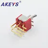 5PCS MTS-202-C4-N0 rocker arm button switch rocker lever switch 6 feet 2 gold-plated shake head button switch ► Photo 2/3