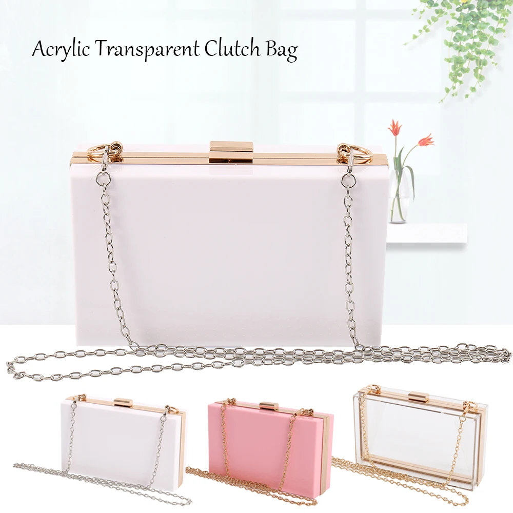 Lov Eheartbeat 買取 アクリル透明クラッチチェーンボックス女性ショルダーバッグハード日ク ラッチバッグウェディングパーティーイブニング財布 通販 価格
