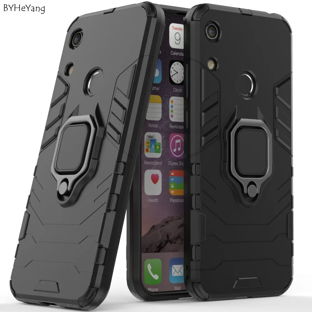 

For Huawei Y6 2019 Case Cover Honor Play 8A Finger Ring Phone Case Shell Bumper Hard PC Armor Case For Huawei honor 8a/Y 6 2019