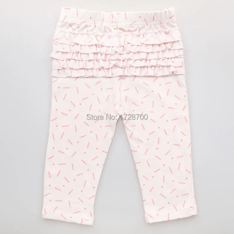 Owlzz девичьи штаны с оборками Детские хлопковые цветы розовый синий волнистые полоски новорожденного Детские Леггинсы длинные детские брюки