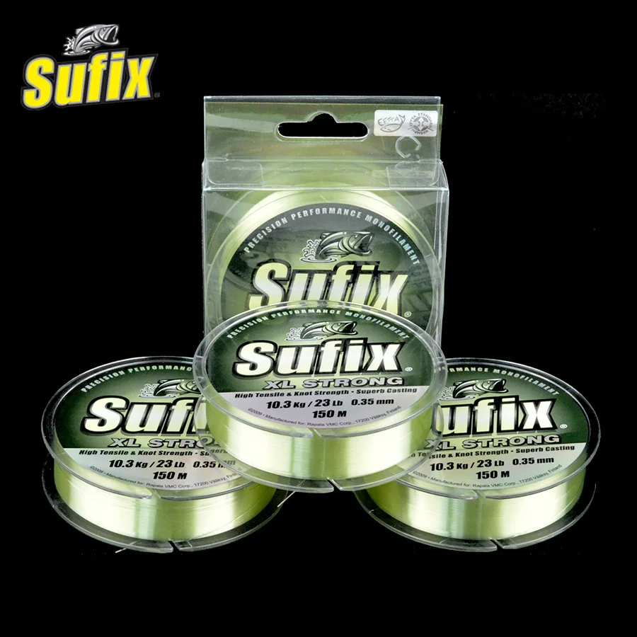 1 шт.. sufix нейлоновая леска 150 м linha de pesca monofilamento лески углеродное волокно лидер |