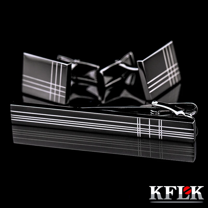 KFLK High Quality Cuff links necktie clip for tie pin for mens tie bars cufflinks tie clip set Free Shipping 2017 New Arrival KFLK High Quality Cuff links necktie clip for tie pin for mens tie bars cufflinks tie clip set Free Shipping 2017 New Arrival