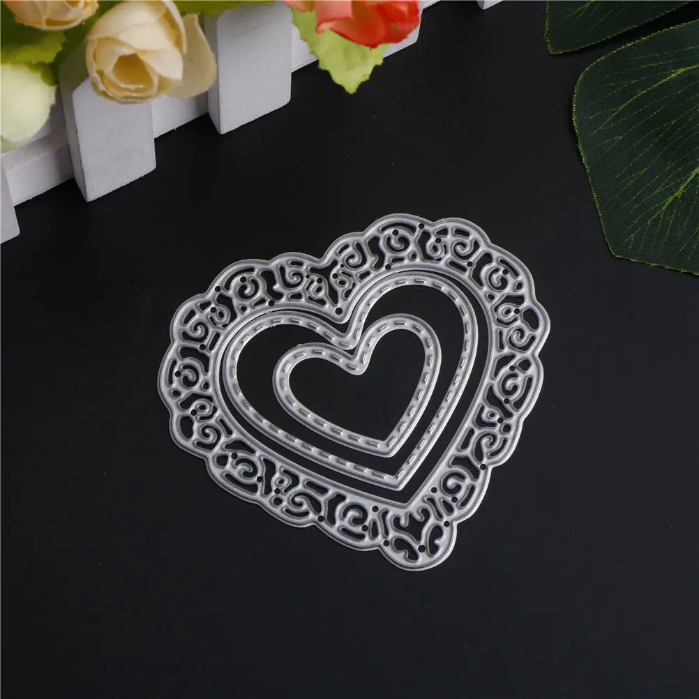 DIY Cutting Dies Metal Love Heart Cutting Dies Stencils For