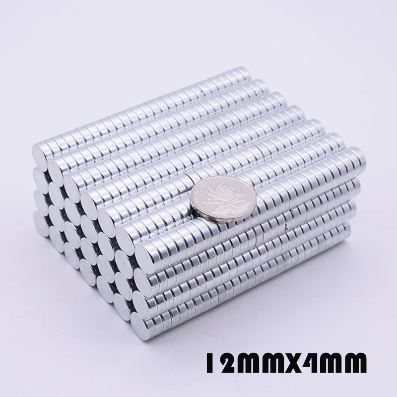 

20/50pcs Neodymium magnet 12x4mm N35 Rare Earth small Strong Round permanent fridge Electromagnet NdFeB nickle magnetic sheet