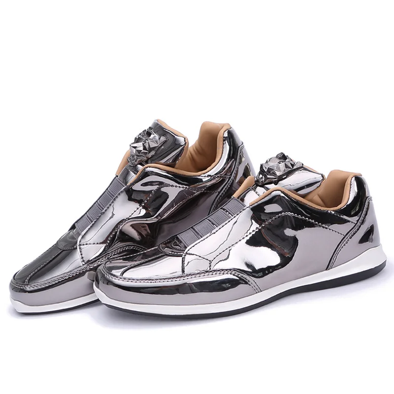 

Autumn new men's sneakers gold silver casual shoes men's vulcanized shoes designer sneakers mens shoes