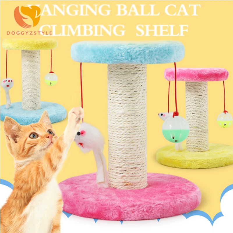 

Sisal Rope for Cat Tree Cat Climbing Frame Cats Scratching Post Toys 3 Colors Random Hanging Ball Toys Pets Supplies DOGGYZSTYLE