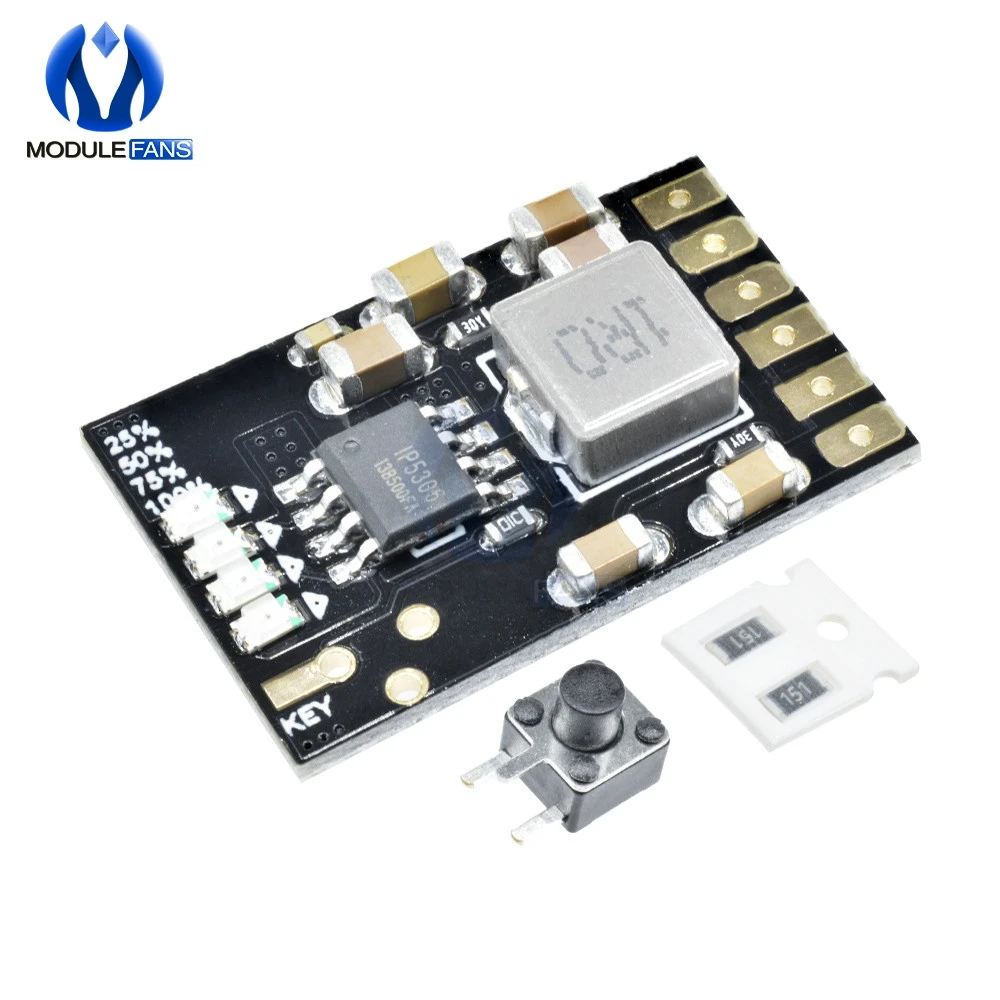 

2A 5V Charge Discharge Integrated 3.7V 4.2V Lithium Battery Boost Mobile Power Protection Diy Electronic PCB Board Module